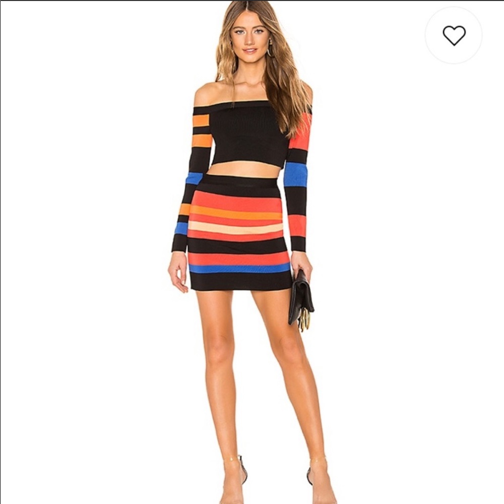 NBD x Naven Striped Skirt Set